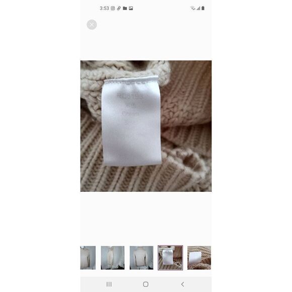 CREAM TURTLENECK SWEATER SZ.S EUC. - Picture 6 of 7